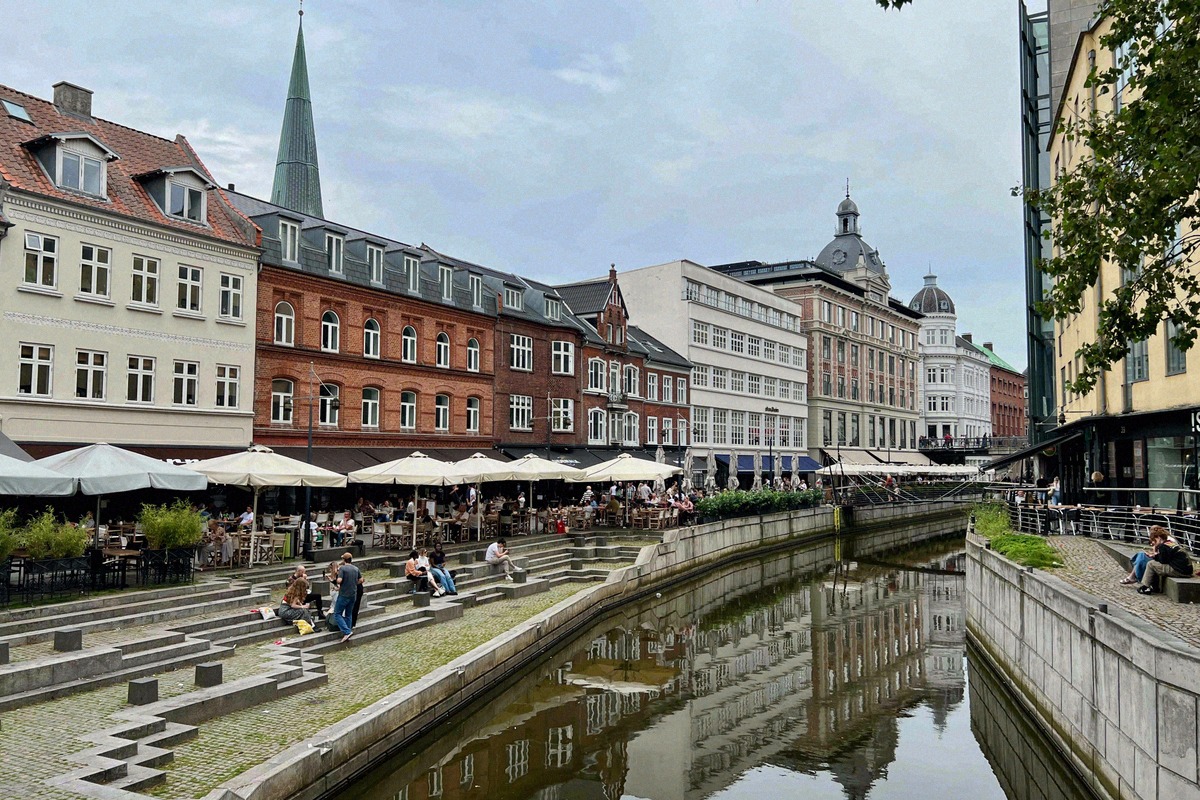 Åboulevarden along the river in central Aarhus