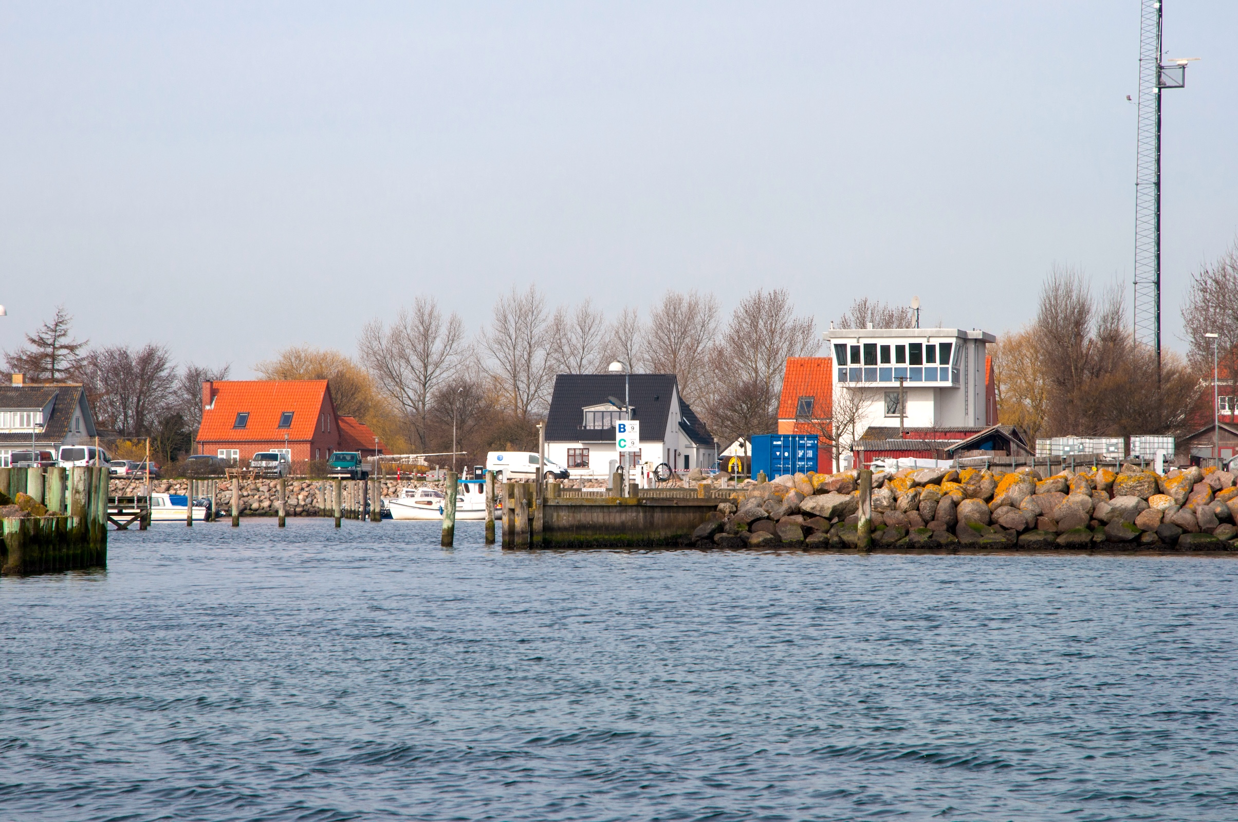The small ferry terminal at Spodsbjerg on the island of Langeland, the starting point for the crossing to Tårs.